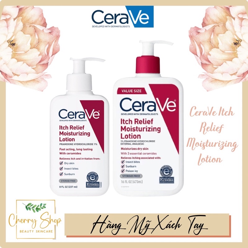 [Hàng USA] Dưỡng thể làm dịu ngứa da Cerave Itch Relief Moisturizing Lotion (237ml)