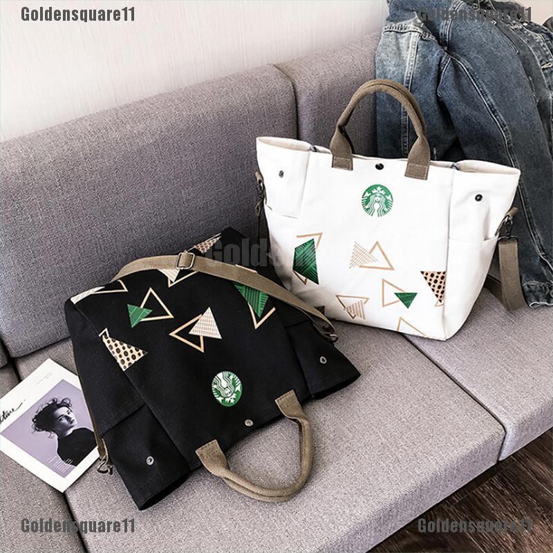 [GOLDENS] 1 x Women starbucks canvas shoulder bag handbag messenger bags