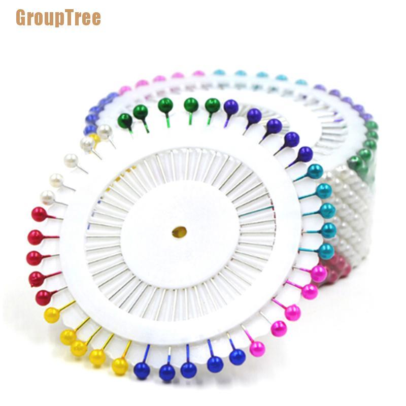 Bộ 400 cái ghim đầu ngọc trai tròn nhiều màu dùng làm quần áo