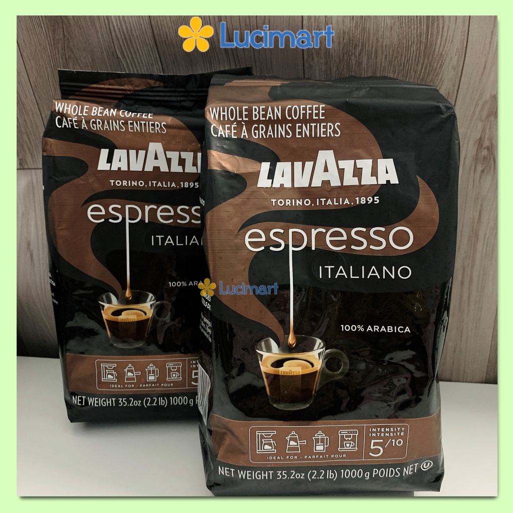 Cà phê Lavazza nguyên hạt 100% Arabica Espresso Italiano Whole Bean Coffee [Hàng Mỹ]