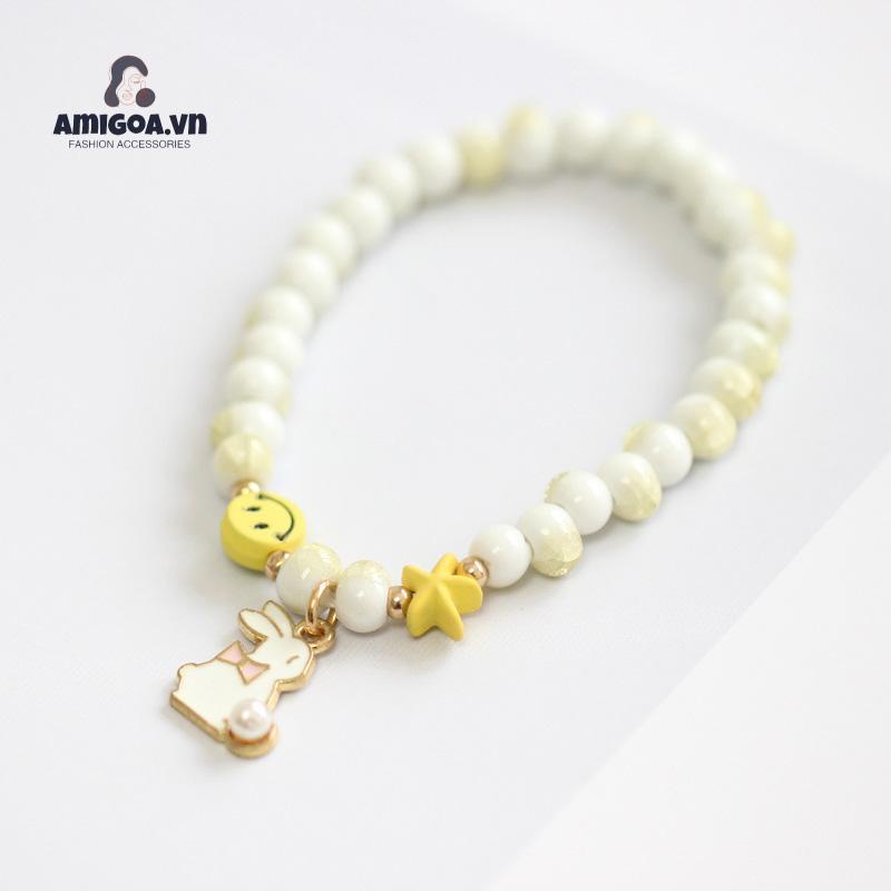 ✨✨Thời Trang Vòng Tay Mặt Hình Kỳ Lân / Thỏ Bằng Gốm Sứ Cho Nữ