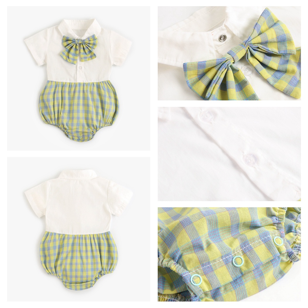 Áo liền quần Sanlutoz họa tiết kẻ sọc dễ thương thời trang mùa hè dành cho bé gái