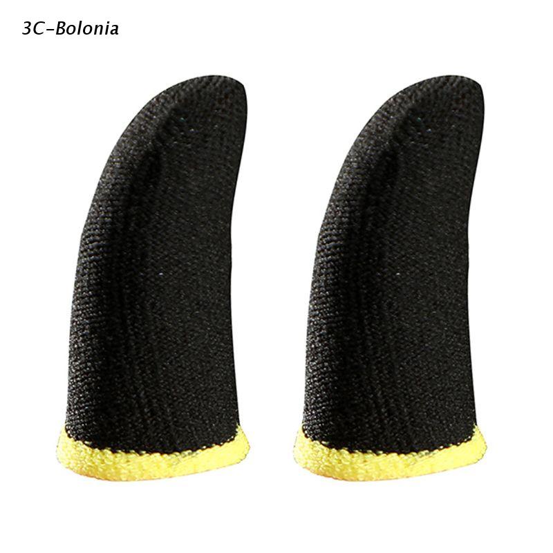 1 cặp găng tay chơi game bằng sợi carbon chống trượt thoáng khí cho điện thoại iPhone/An-droid/iOS