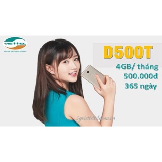Sim D500t vào mạng 1 năm + nghe gọi