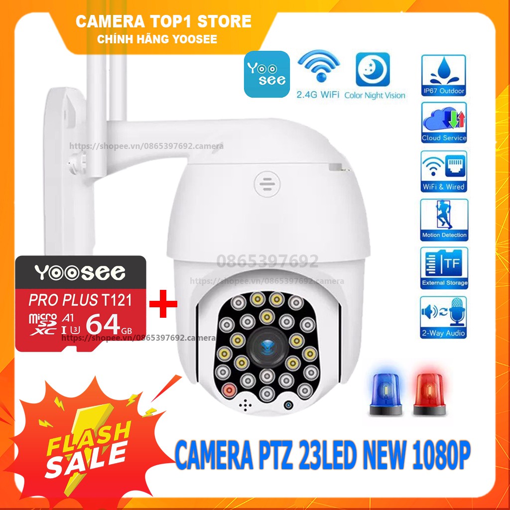 Camera Ngoài Trời PTZ 36LED YooSee 1080P Mẫu Mới | BigBuy360 - bigbuy360.vn