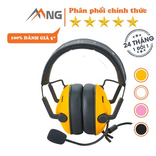 Tai nghe chụp tai chơi game có dây Edra EH492 dành cho game thủ,có micro, màu đen, trắng, hồng, vàng