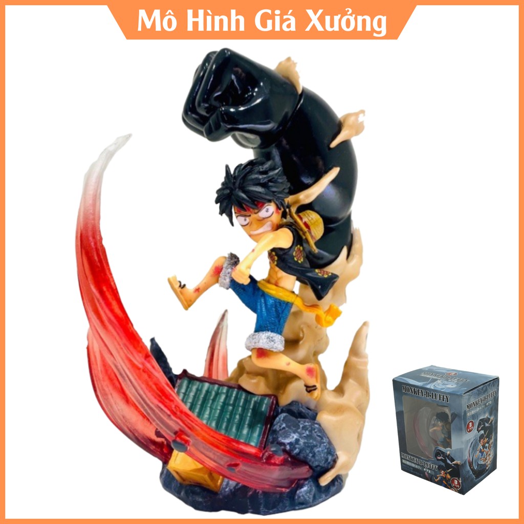 Mô hình One Piece Luffy gear 3 haki siêu đẹp cao 13cm trạng thái chiến đấu  , figure mô hình anmie one piece luffy