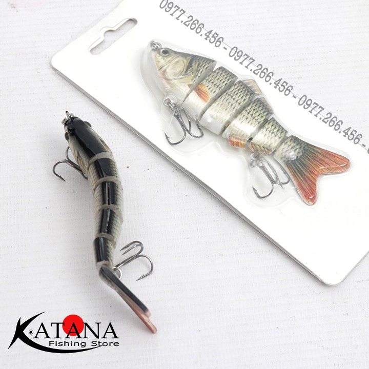 Cá giả 6 khúc câu lure 10cm x 17g