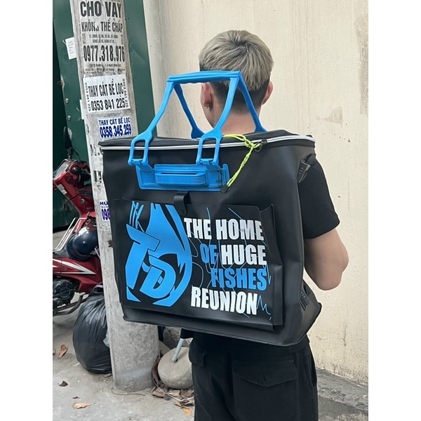 Thùng đựng cá cao cấp có dây đeo để giỏ cá ABS