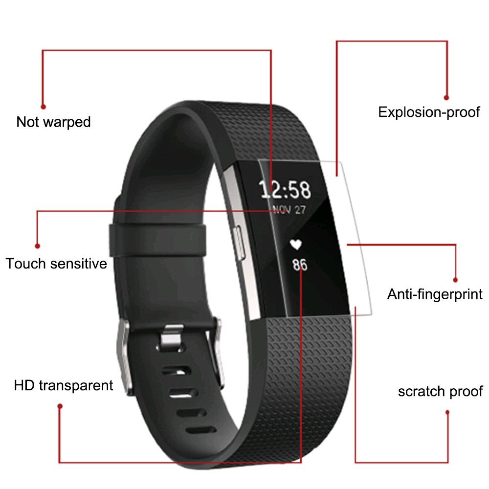 Kính Cường Lực Bảo Vệ Màn Hình Chống Sốc Cho Đồng Hồ Fitbit Charge 4 3 2 Charge 4 Charge 3