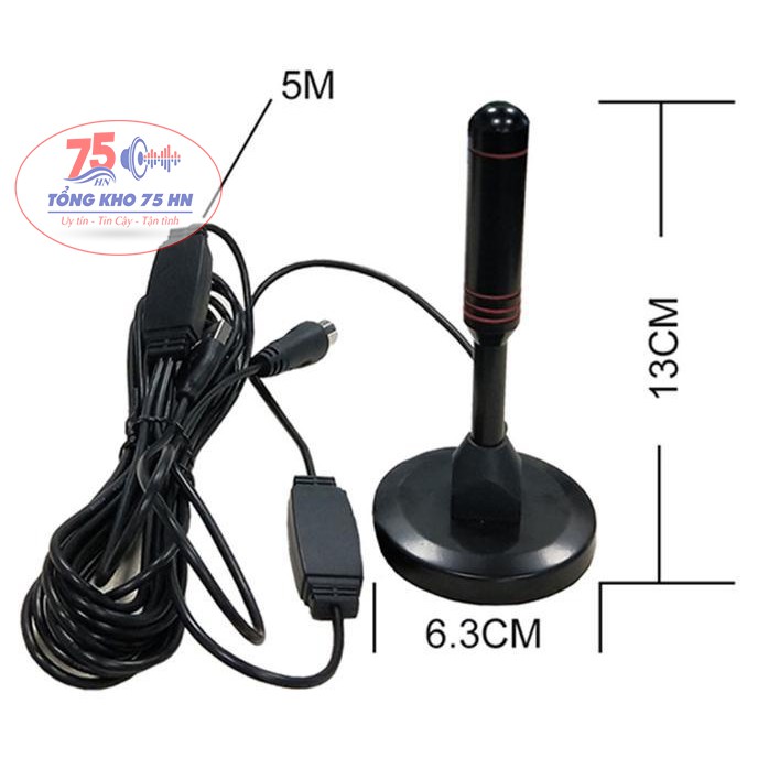 Ăng ten khuếch đại tín hiệu kỹ thuật số DVB-T2 có cổng USB cho HDTV