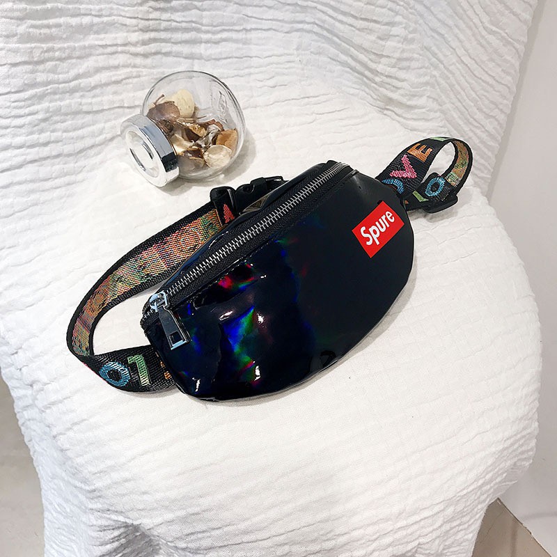 Túi đeo hông chất liệu da bóng cho bé