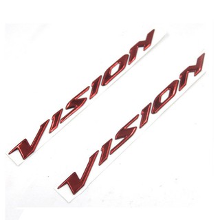 Tem logo nổi Vision dán trang trí xe sm