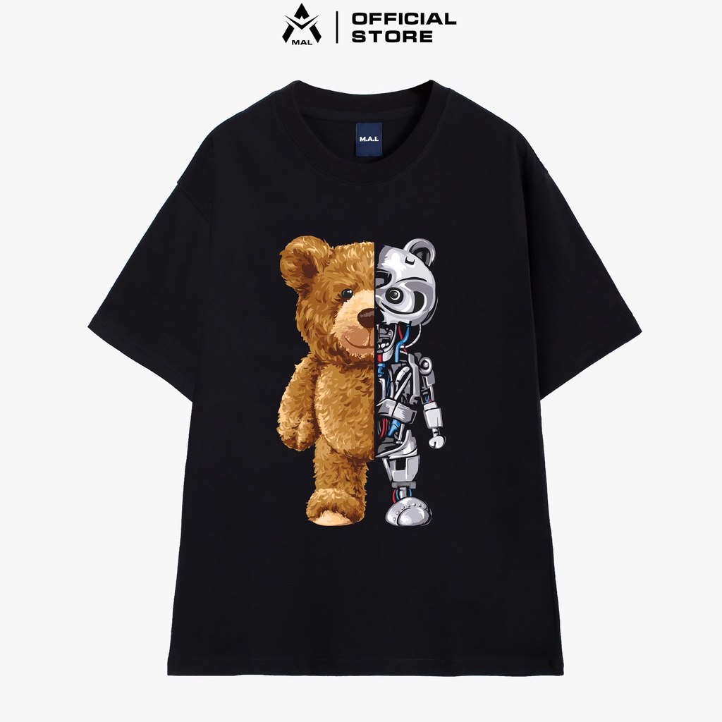 Áo Thun Tay Lỡ Oversize TEDDY BEAR ROBOT -MAL STORE- MALUNI004