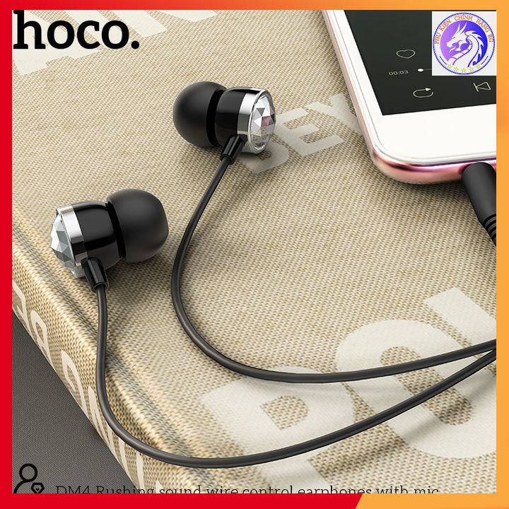 Tai Nghe Hoco DM4 Jack 3,5mm Dài 1,2m Tương Ứng Với Nhiều Thiết Bị, Bảo Hành 12 Tháng