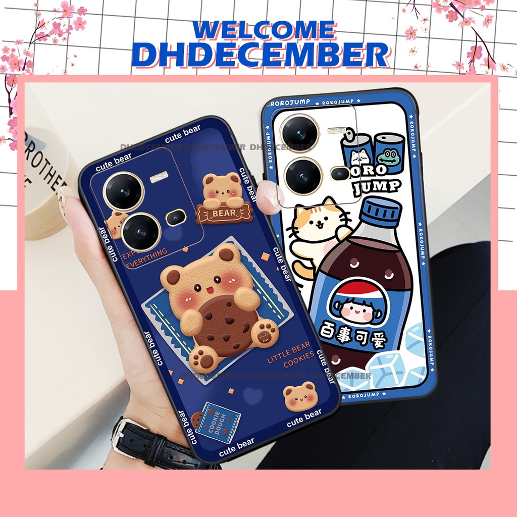 Ốp lưng Vivo V25E - V25 5G - BẢO VỆ CAMERA in hình 3D GẤU cute be@r, soda, happy day cực hot ,thời thượng