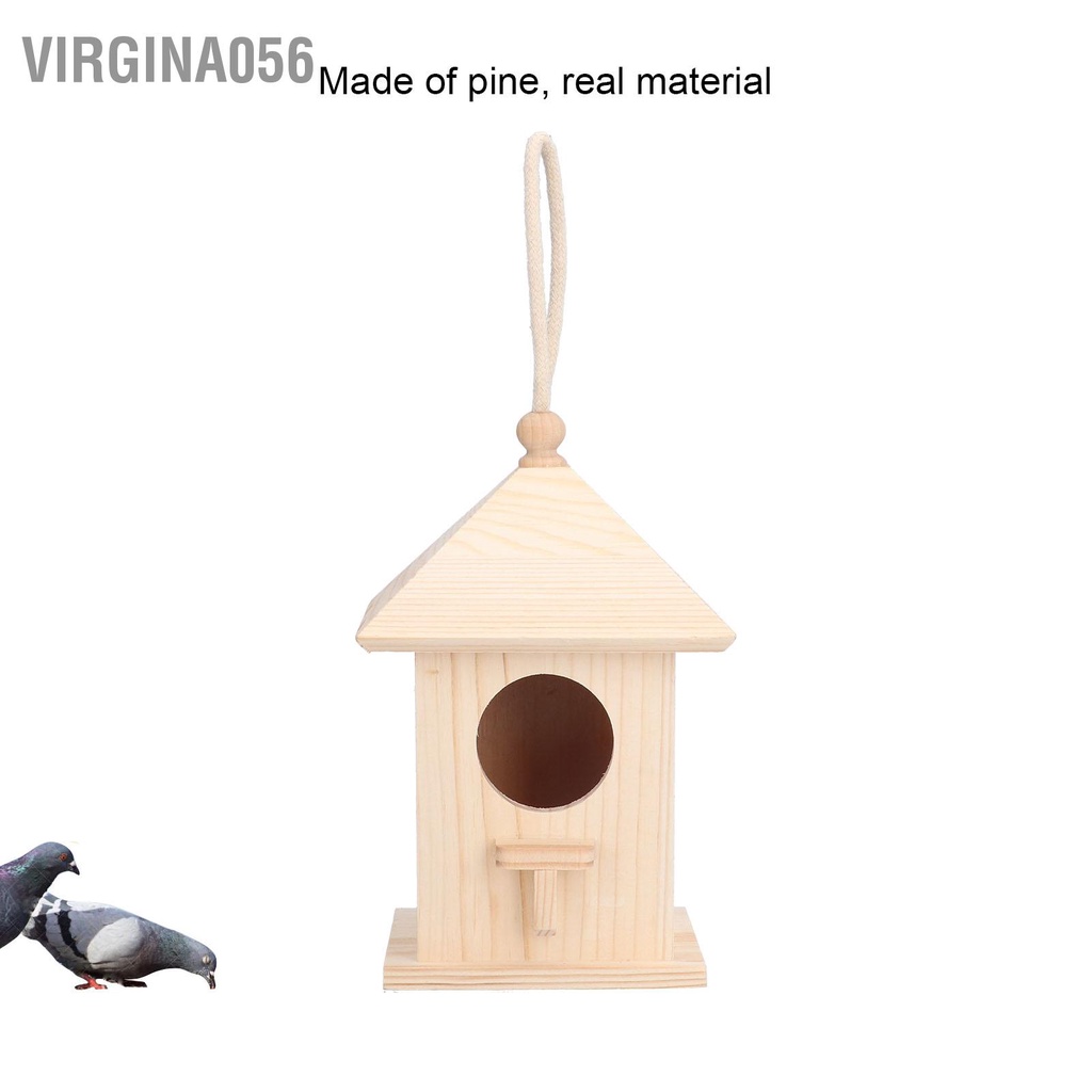 Có thể bán buôn Nhà nuôi chim bằng gỗ có dây treo bền cho sân vườn Sân cửa sổ Virgina056 Hàng giao ngay