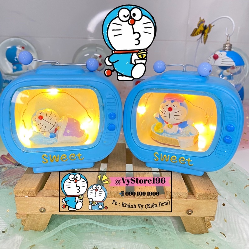 MÔ HÌNH ĐÈN NGỦ ĐÔREMON MẪU TIVI MINI