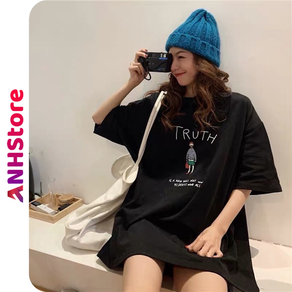 Áo phông unisex form rộng thun tay lỡ oversize nam nữ đẹp ulzzang TRUTH ANHStore A05