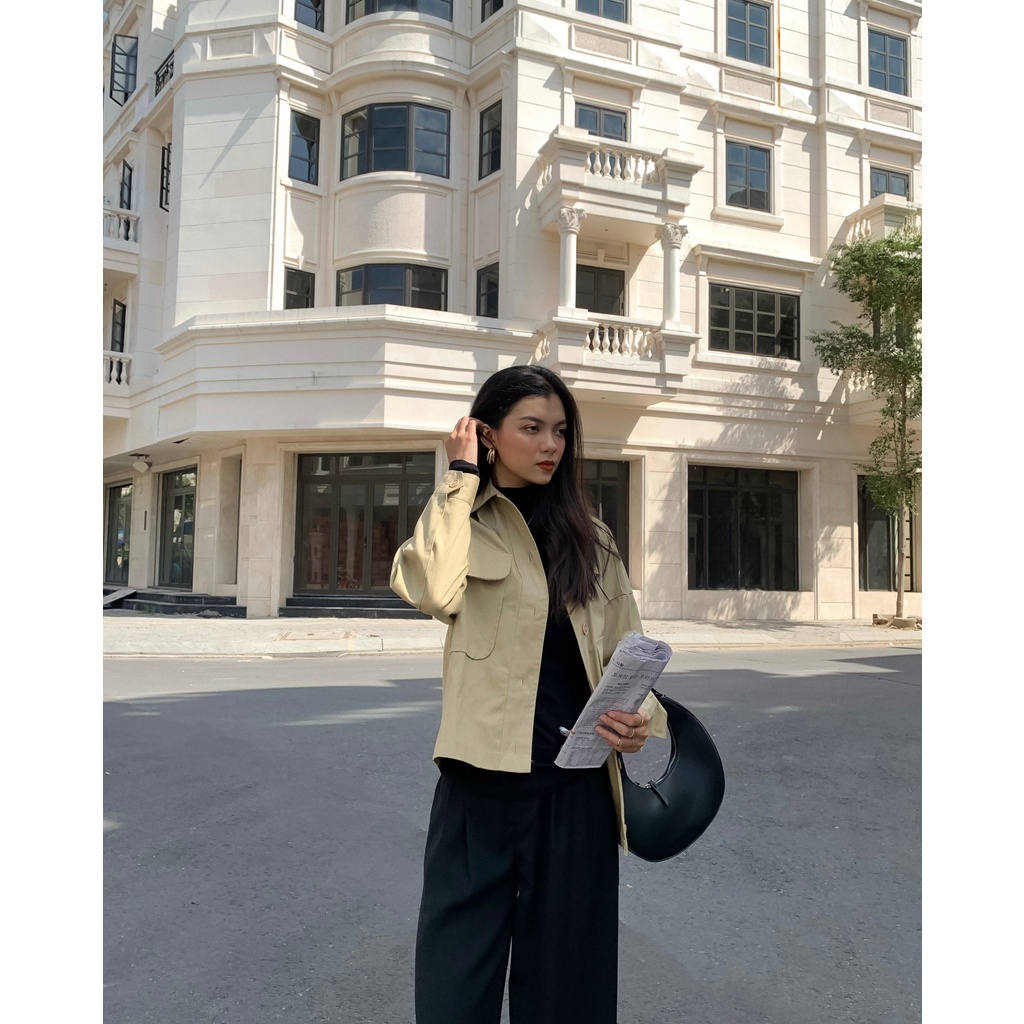 Áo Khoác Khaki Masew | HQ3347 | Lana Official