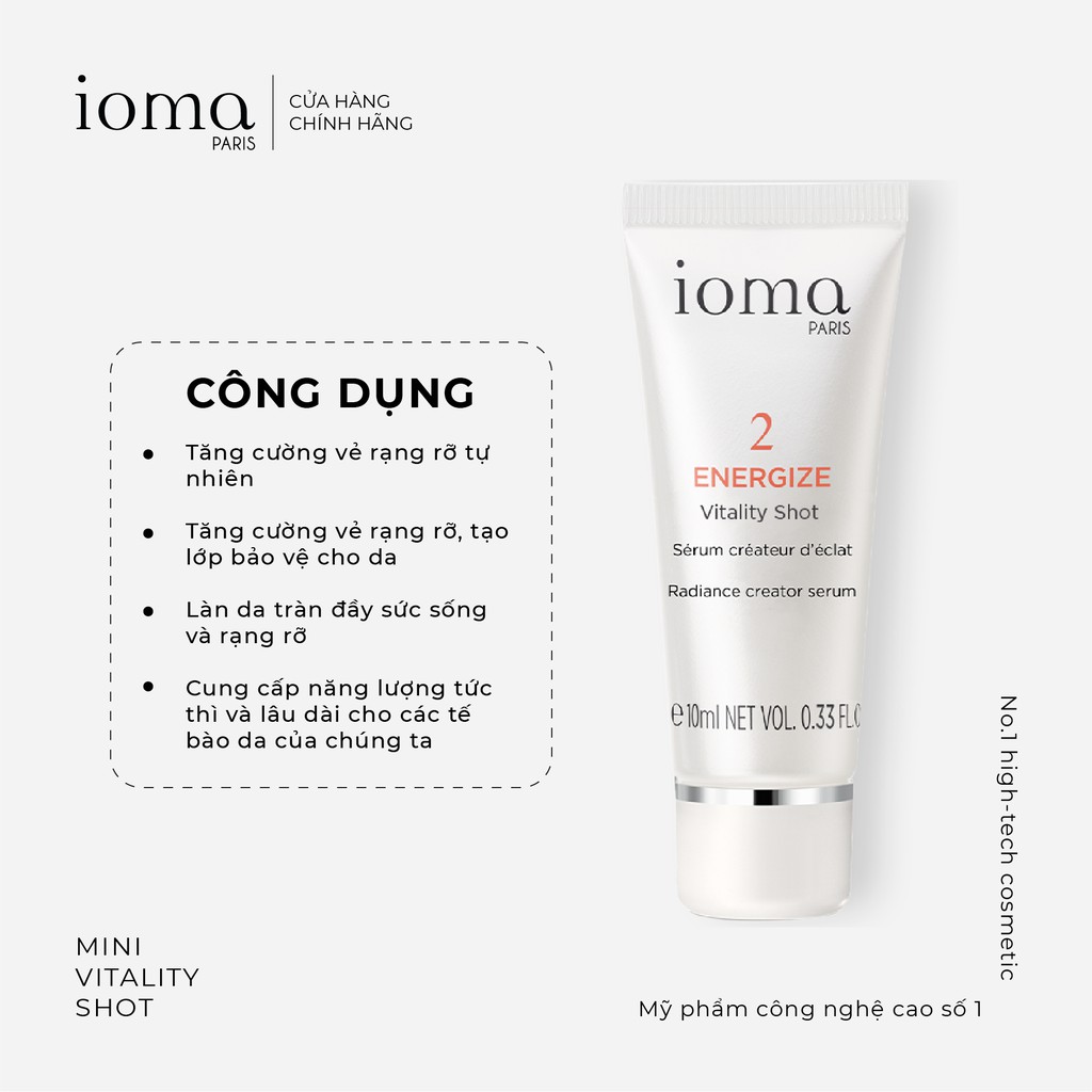 Serum chống lão hóa, tái tạo làn da Ioma Paris Vitality Shot - 10ml