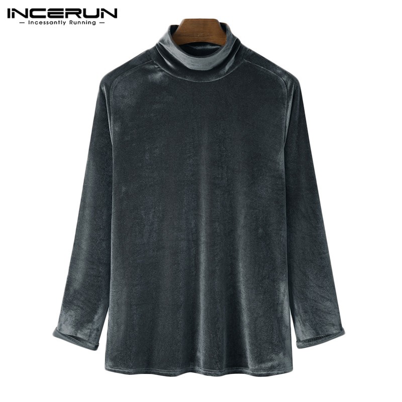 Áo Thun INCERUN Cổ Cao Tay Dài Giữ Ấm Dành Cho Nam | BigBuy360 - bigbuy360.vn