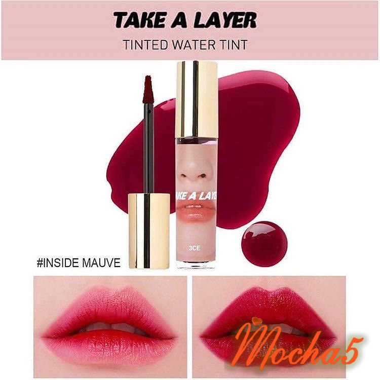 Sỉ son kem tint 3CE TAKE A LAYER TINTED WATER lì môi, lên chuẩn màu | BigBuy360 - bigbuy360.vn