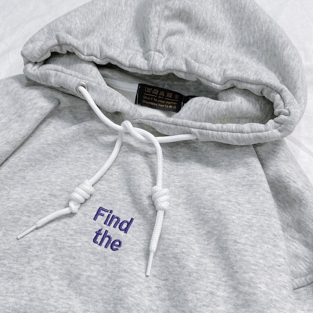 Áo khoác nam nữ - Áo Hoodie YAYSHOP Chất nỉ bông mềm dáng rộng mịn thêu chữ FIND THE | WebRaoVat - webraovat.net.vn