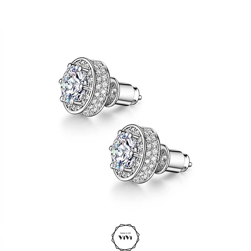 Bông tai bạc nam lãng tử Goupenter – khuyên tai bạc ViVi_Gift