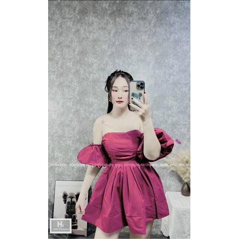 Đầm bẹt vai tay bồng siêu xinh ☘️☘️☘️Gb alohashop91