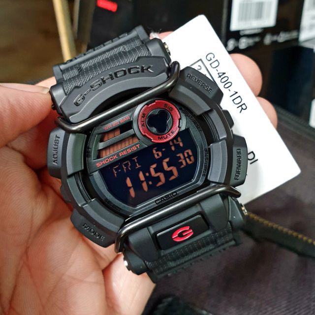 Đồng Hồ Nam Dây Nhựa Casio G-Shock GD-400-1DR Chính Hãng GD-400-1