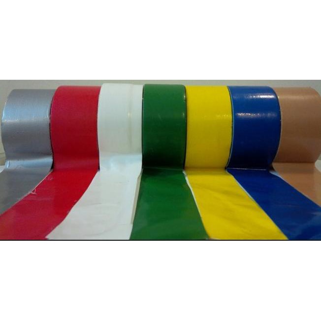 7 Lốc(42cuộn) Băng Dính Vải,Băng Dính Dán Sàn, dán thùng 5cm nhiều màu