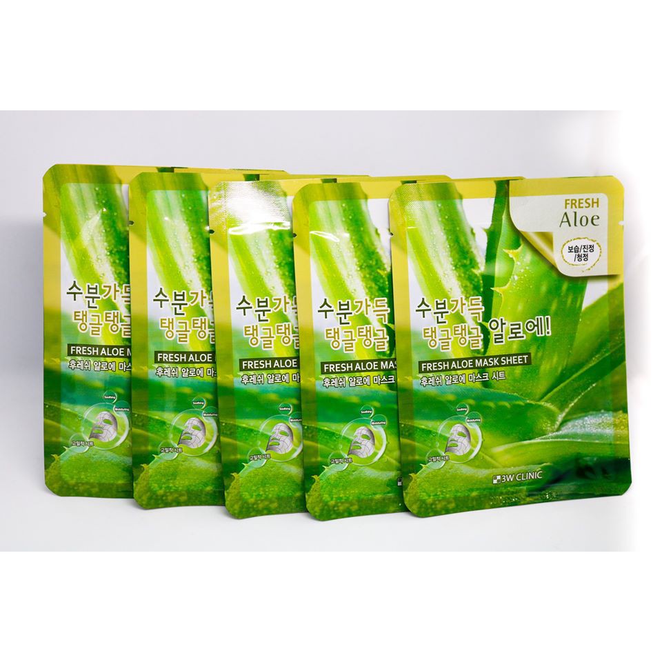 ( GIÁ TỐT NHẤT ) mặt nạ lô hội 3W CLINIC FRESH ALOE MASK SHEET - mẫu mới nhất 2020