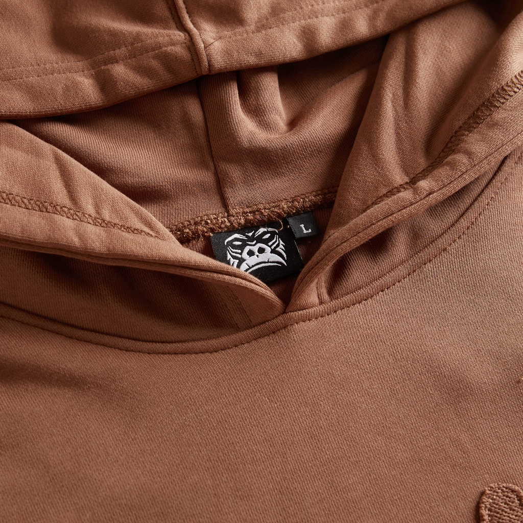 Áo Hoodie Tay Dài Gori | Màu Nâu Form Rộng Họa Tiết Nâu Dành Cho Nam