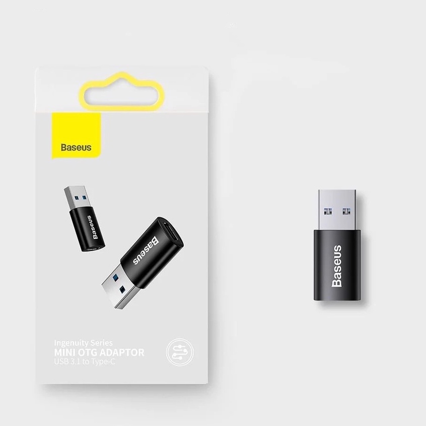 Đầu chuyển OTG USB to Type-C 10Gbps Baseus Ingenuity Series Mini OTG Gen 2