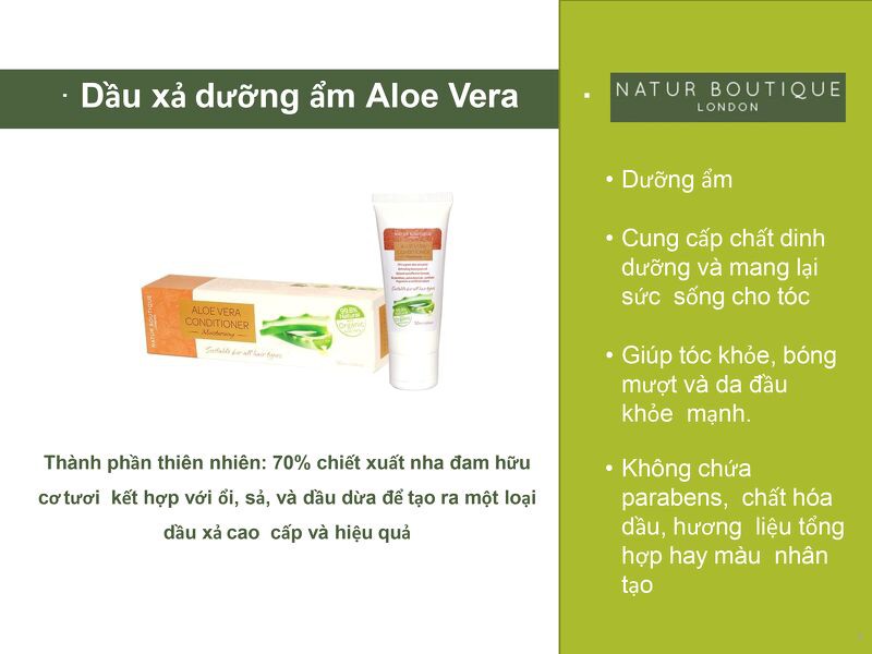 Dầu xả dưỡng ẩm Aloe Vera, 50gr (Aloe Vera Conditioner, 50gr) | BigBuy360 - bigbuy360.vn
