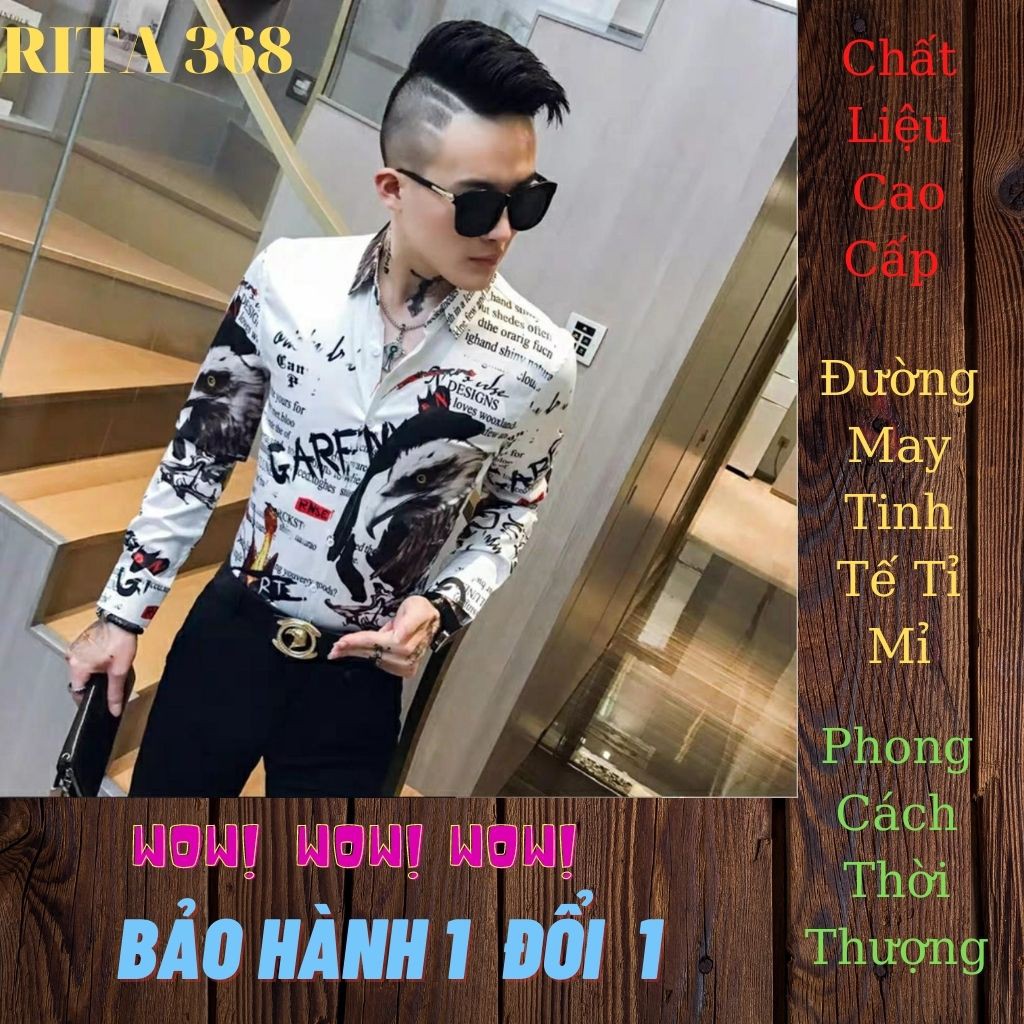 Áo Sơ Mi Nam Dài tay Phong Cách Phối Họa Tiết In 3D Hình Chim Ưng Cực Chất | BigBuy360 - bigbuy360.vn