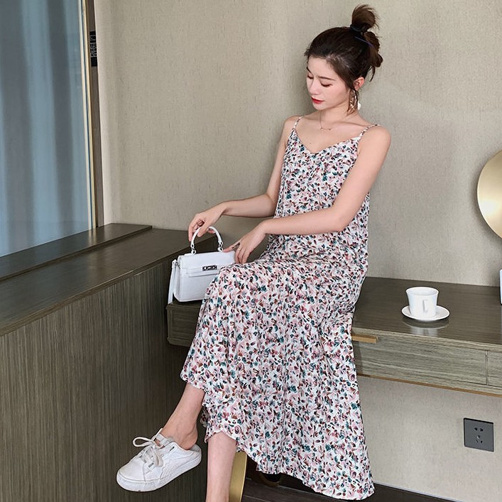 [Mẫu 2021- loại 1] Váy 2 dây dáng dài hoa nhí - Đầm hai dây tiểu thư | BigBuy360 - bigbuy360.vn