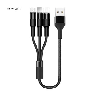 Dây cáp sạc 1.2m 3 trong 1 Type-C Micro USB cho Apple iPhone