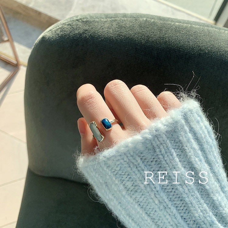 Nhẫn Hở Kiểu Dáng Hình Học Phong Cách Retro Thời Trang