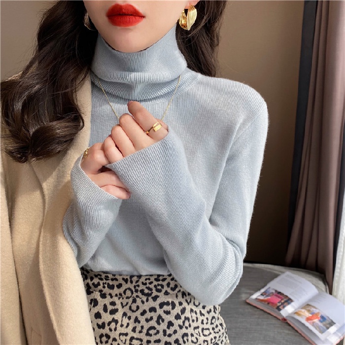 Áo sweater PERTY cổ lọ phong cách Hàn Quốc thời trang mùa đông cho nữ