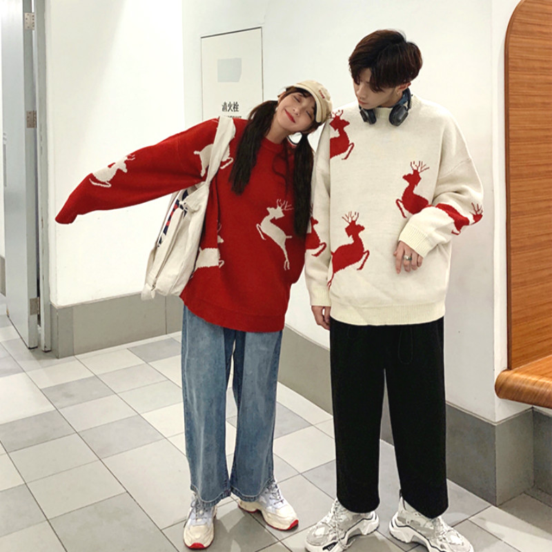 Áo Len Tay Dài Họa Tiết Giáng Sinh Thời Trang Cho Nam