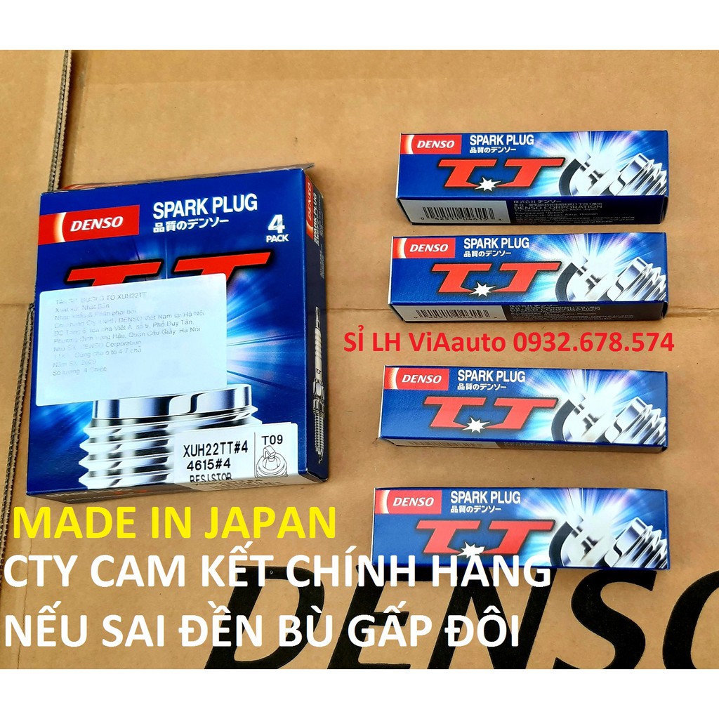 Bugi Denso Titanium xuất xứ Nhật Bản mã XUH22TT (Huyndai i10/ i30/ i30CW; Tucson 2.0)