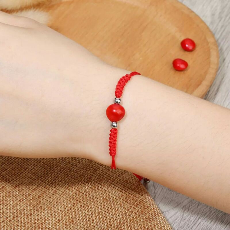 Vòng Hồng Đậu tương tư mix màu dây theo yêu cầu