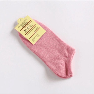 Tất vớ nữ cổ ngắn chất cotton trơn nhiều màu basic