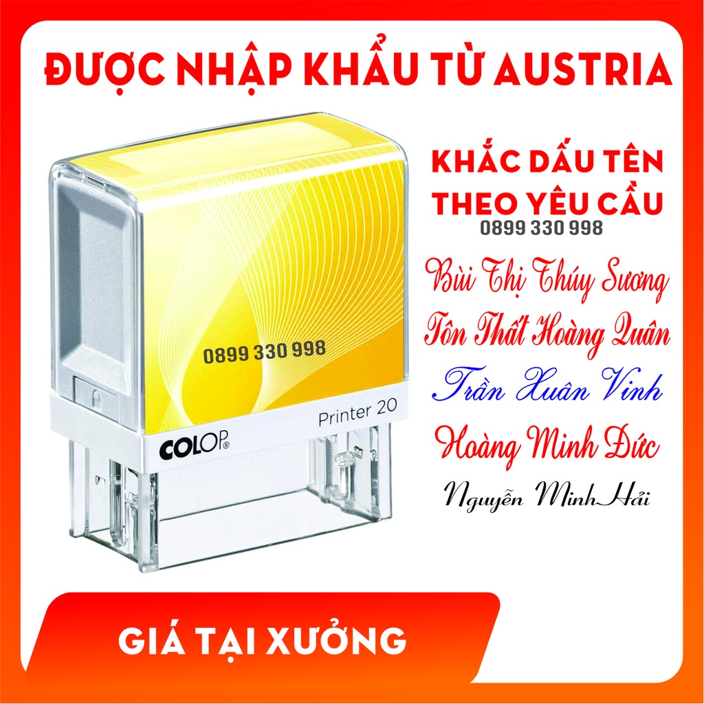 Khắc Dấu Tên Hãng COLOP Nhập Khẩu Châu Âu Theo Yêu Cầu