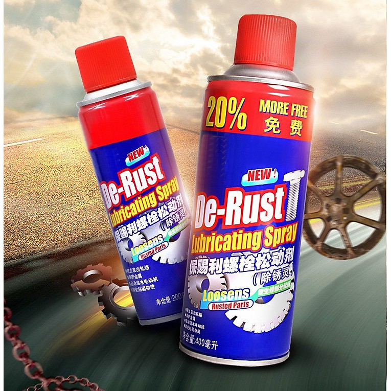 Bình Xịt Tẩy Rỉ Sét Bôi Trơn Chống Ăn Mòn Nian Run 550ml Tặng Kèm 02 MócTreo Dán Tường