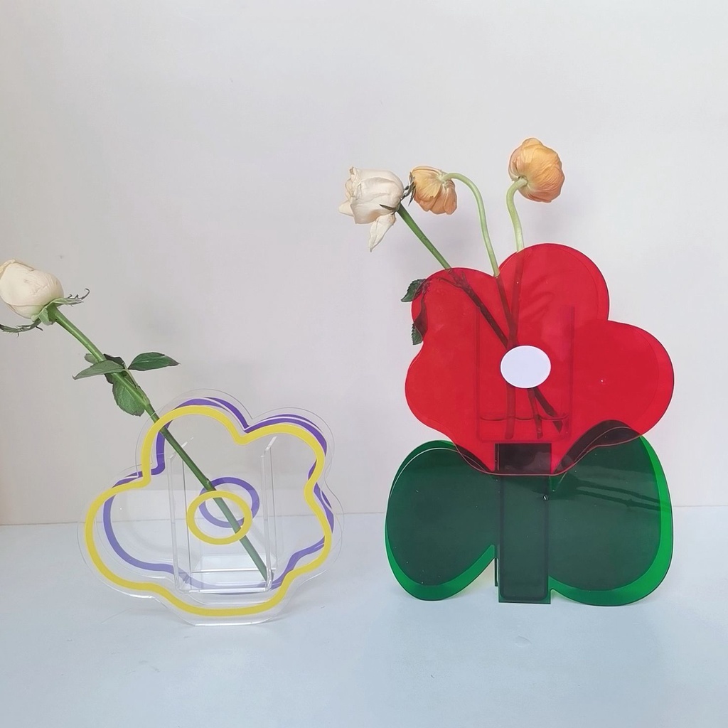 Lọ Hoa Bằng Acrylic Phong Cách Bắc Âu Dùng Trang Trí Phòng Khách