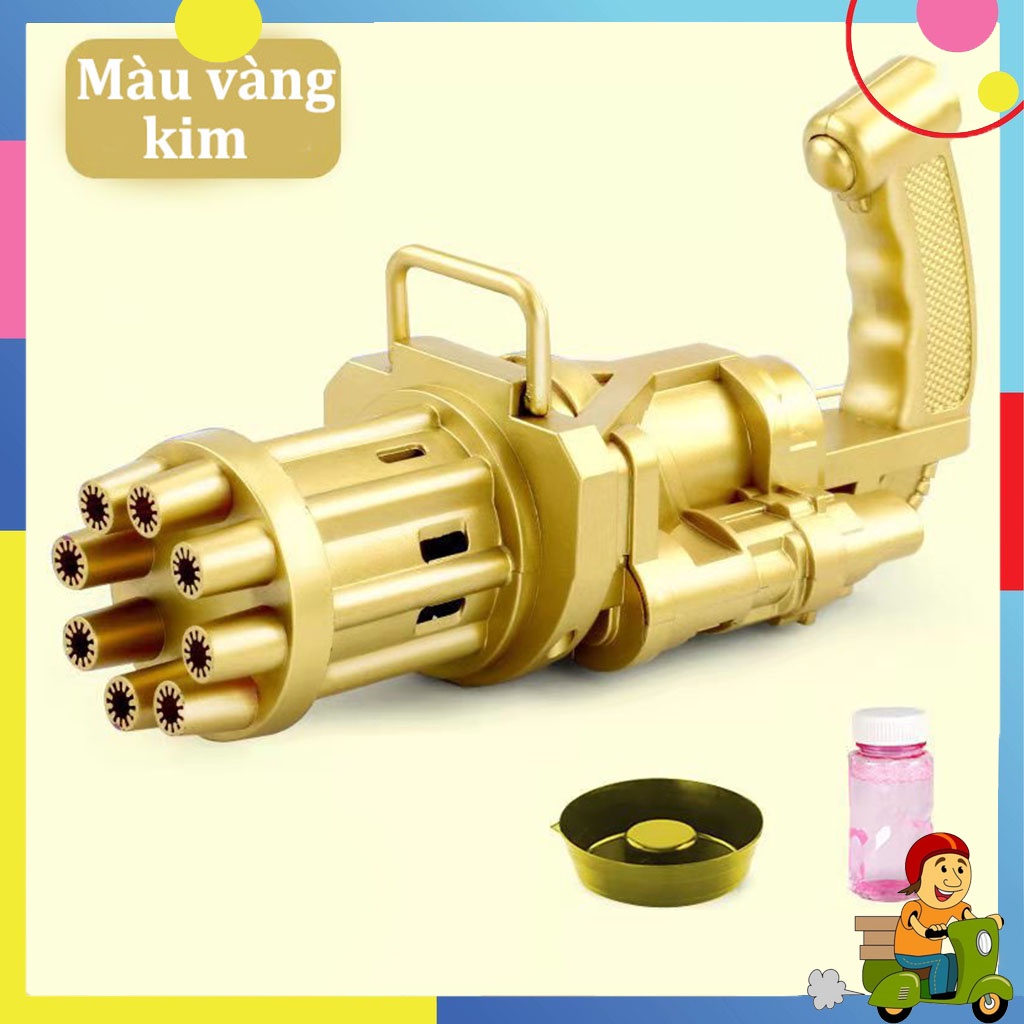 [Giá Bán Sỉ] Súng Bắn Xà Phòng 8 Nòng Đồ Chơi Phun Bong Bóng Ngoài Trời Thổi Bọt Mạnh Mẽ Cho Bé Vui Chơi Ngoài Trời