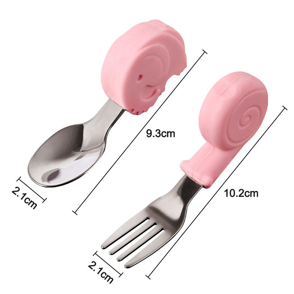 Bộ Muỗng Nĩa Silicone 1 Món Cho Bé Tập Ăn